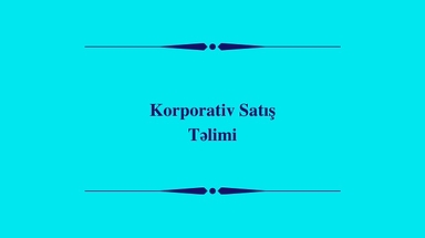 Korporativ Satış
