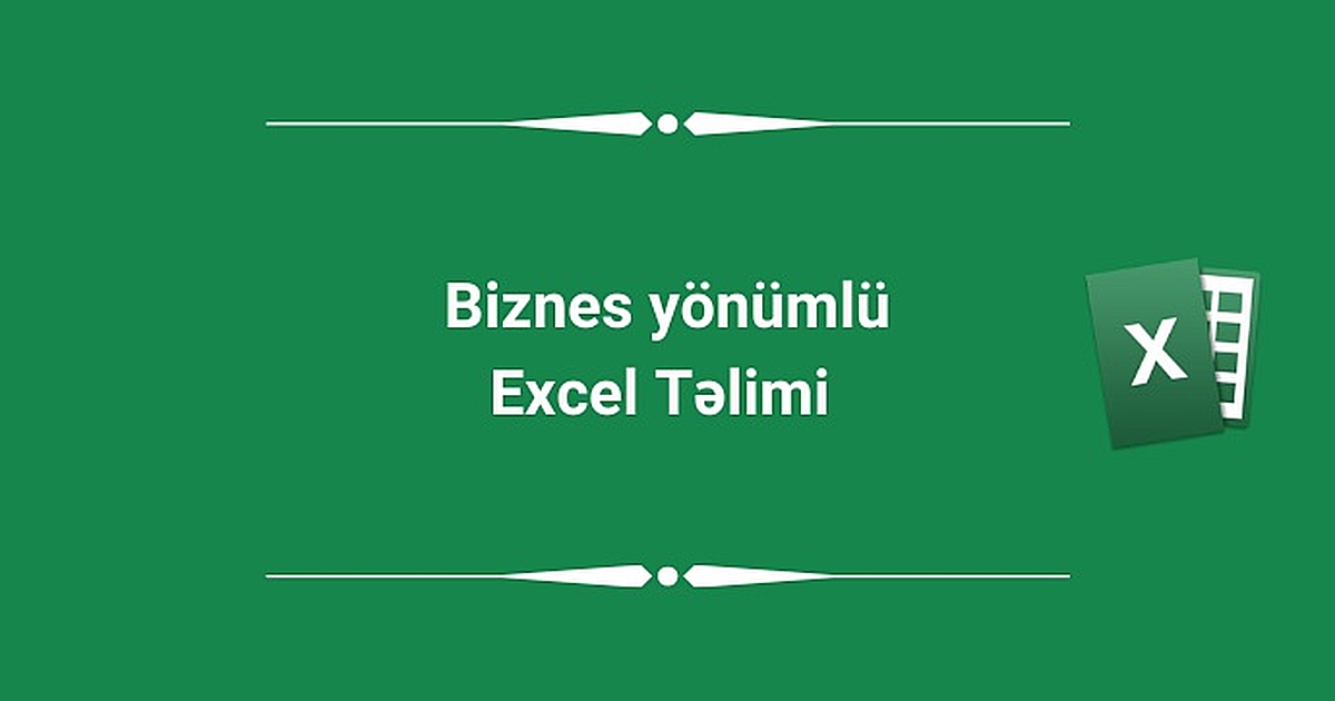 Biznesyönümlü Excel Təlimi