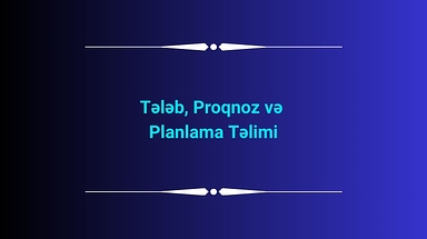 Təlıb, Proqnoz, Planlama