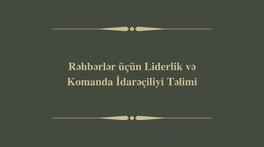 Rəhbərlər üçün Liderlik və Komanda İdarəçiliyi