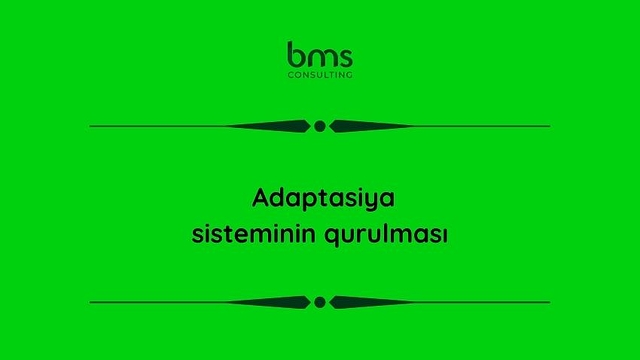 Adaptasiya sisteminin qurulması